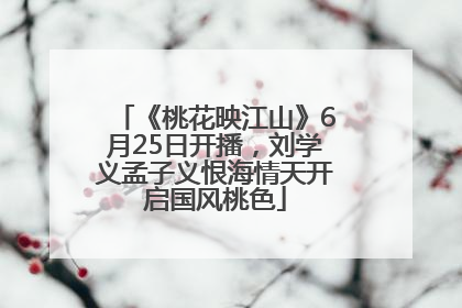 《桃花映江山》6月25日开播，刘学义孟子义恨海情天开启国风桃色