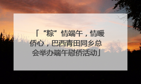 “粽”情端午，情暖侨心，巴西青田同乡总会举办端午慰侨活动
