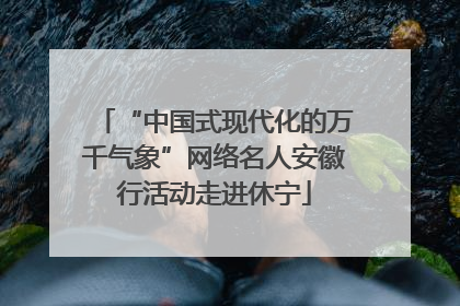 “中国式现代化的万千气象”网络名人安徽行活动走进休宁