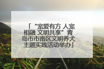 “宠爱有方 人宠相融 文明共享”青岛市市南区文明养犬主题实践活动举办
