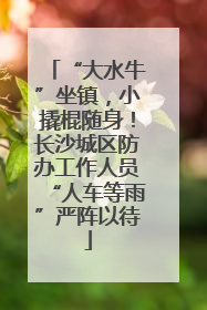 “大水牛”坐镇，小撬棍随身！长沙城区防办工作人员“人车等雨”严阵以待