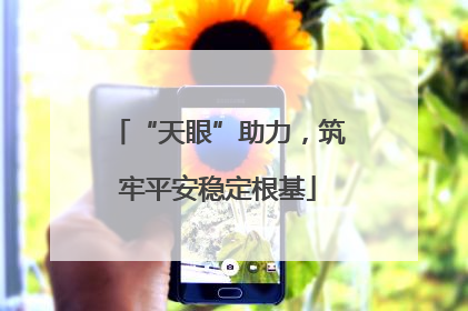“天眼”助力，筑牢平安稳定根基