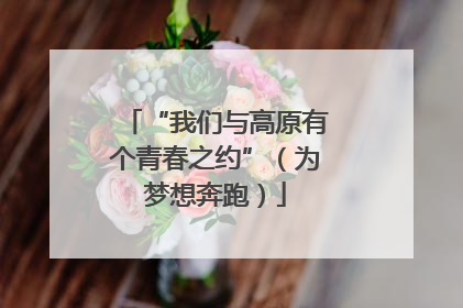 “我们与高原有个青春之约”（为梦想奔跑）