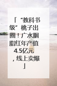 “教科书级”桃子出圈！广水胭脂红年产值4.5亿元，线上卖爆
