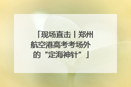 现场直击丨郑州航空港高考考场外的“定海神针”
