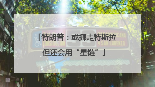 特朗普：或挪走特斯拉 但还会用“星链”