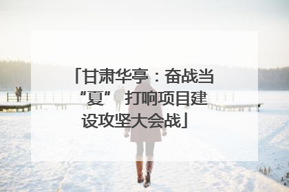甘肃华亭：奋战当“夏” 打响项目建设攻坚大会战