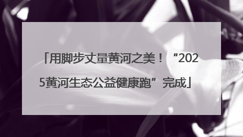 用脚步丈量黄河之美！“2025黄河生态公益健康跑”完成