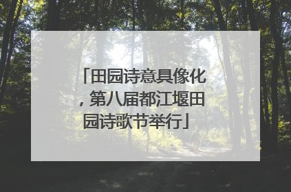 田园诗意具像化，第八届都江堰田园诗歌节举行
