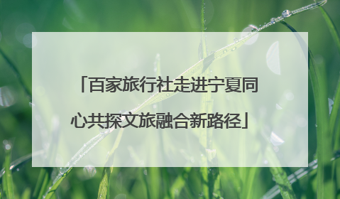 百家旅行社走进宁夏同心共探文旅融合新路径