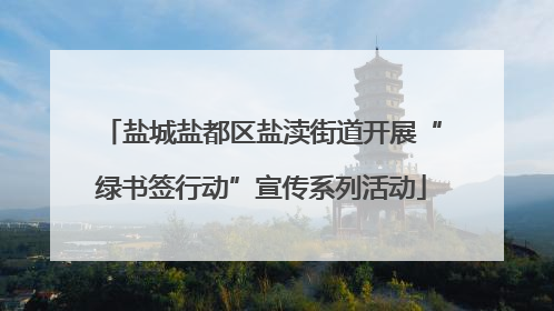 盐城盐都区盐渎街道开展“绿书签行动”宣传系列活动