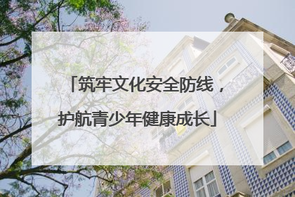筑牢文化安全防线，护航青少年健康成长