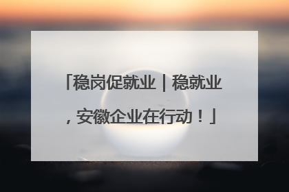 稳岗促就业｜稳就业，安徽企业在行动！