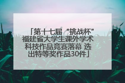 第十七届“挑战杯”福建省大学生课外学术科技作品竞赛落幕 选出特等奖作品30件