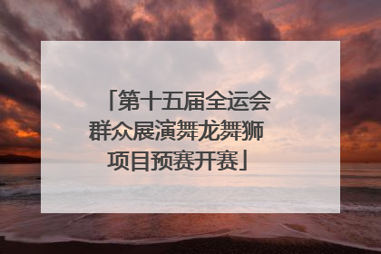 第十五届全运会群众展演舞龙舞狮项目预赛开赛