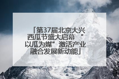 第37届北京大兴西瓜节盛大启幕 “以瓜为媒”激活产业融合发展新动能
