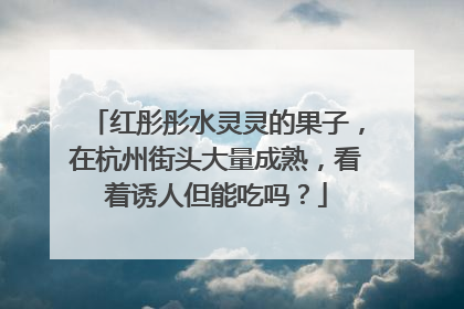 红彤彤水灵灵的果子，在杭州街头大量成熟，看着诱人但能吃吗？