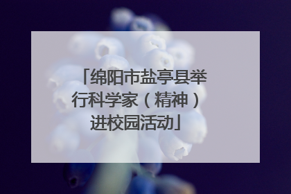 绵阳市盐亭县举行科学家（精神）进校园活动