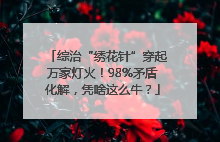 综治“绣花针”穿起万家灯火！98%矛盾化解，凭啥这么牛？