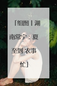 组图丨湖南常宁：夏至到 农事忙