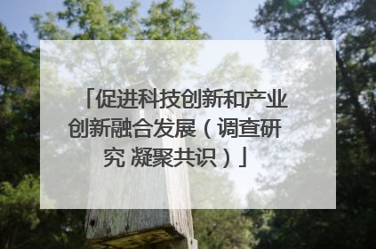 促进科技创新和产业创新融合发展（调查研究 凝聚共识）