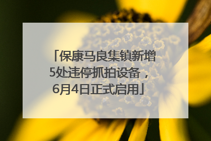 保康马良集镇新增5处违停抓拍设备，6月4日正式启用