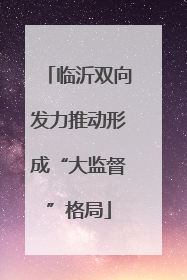 临沂双向发力推动形成“大监督”格局