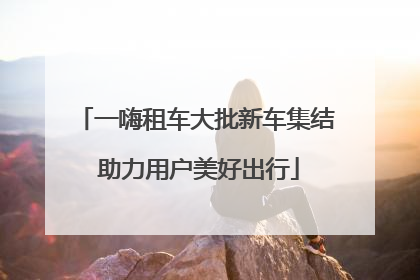 一嗨租车大批新车集结 助力用户美好出行