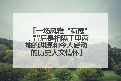 一场风雅“荷展”，背后是相隔千里两地的渊源和令人感动的历史人文情怀