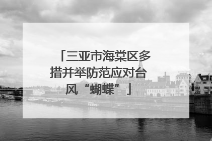 三亚市海棠区多措并举防范应对台风“蝴蝶”