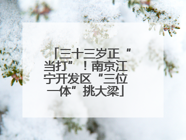三十三岁正“当打”！南京江宁开发区“三位一体”挑大梁