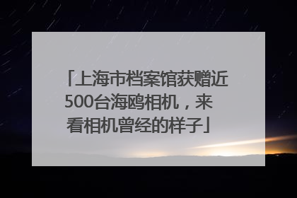 上海市档案馆获赠近500台海鸥相机，来看相机曾经的样子