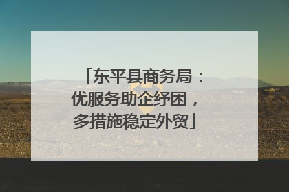 东平县商务局：优服务助企纾困，多措施稳定外贸