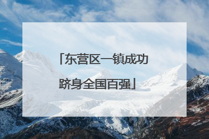 东营区一镇成功跻身全国百强