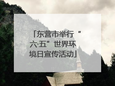 东营市举行“六·五”世界环境日宣传活动