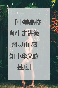中美高校师生走进徽州灵山 感知中华文脉基底