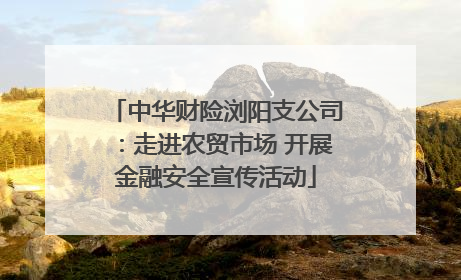 中华财险浏阳支公司：走进农贸市场 开展金融安全宣传活动