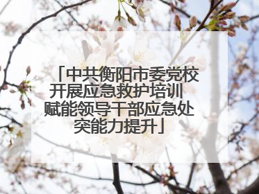 中共衡阳市委党校开展应急救护培训 赋能领导干部应急处突能力提升
