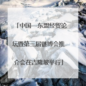 中国—东盟经贸论坛暨第三届链博会推介会在吉隆坡举行
