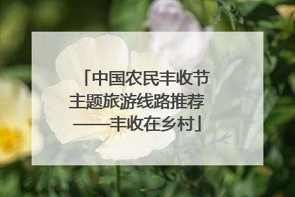 中国农民丰收节主题旅游线路推荐——丰收在乡村