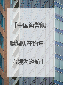 中国海警舰艇编队在钓鱼岛领海巡航