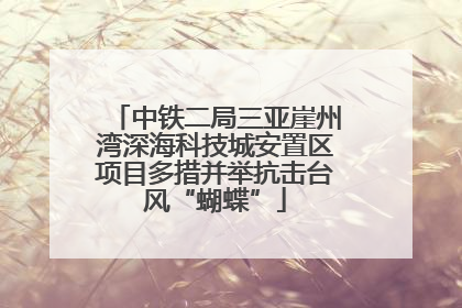 中铁二局三亚崖州湾深海科技城安置区项目多措并举抗击台风“蝴蝶”