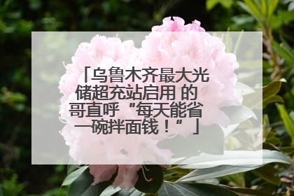 乌鲁木齐最大光储超充站启用 的哥直呼“每天能省一碗拌面钱！”