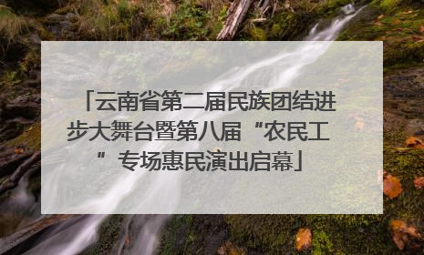云南省第二届民族团结进步大舞台暨第八届“农民工”专场惠民演出启幕
