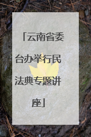 云南省委台办举行民法典专题讲座
