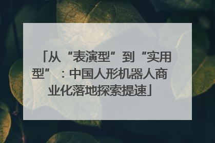 从“表演型”到“实用型”：中国人形机器人商业化落地探索提速