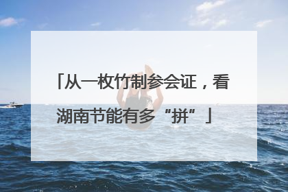 从一枚竹制参会证，看湖南节能有多“拼”