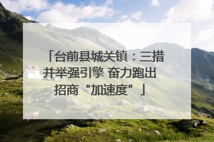 台前县城关镇：三措并举强引擎 奋力跑出招商“加速度”