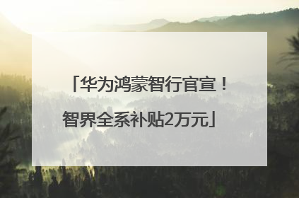 华为鸿蒙智行官宣！智界全系补贴2万元