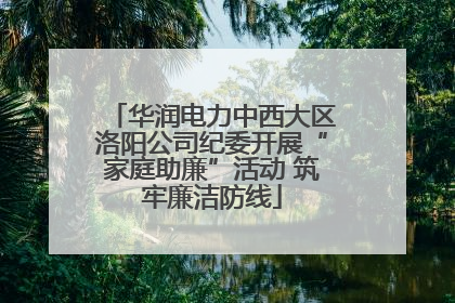 华润电力中西大区洛阳公司纪委开展“家庭助廉”活动 筑牢廉洁防线